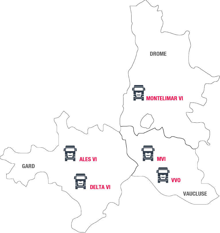 Cartes Vaucluse+Drôme+Gard + DEPARTEMENTS