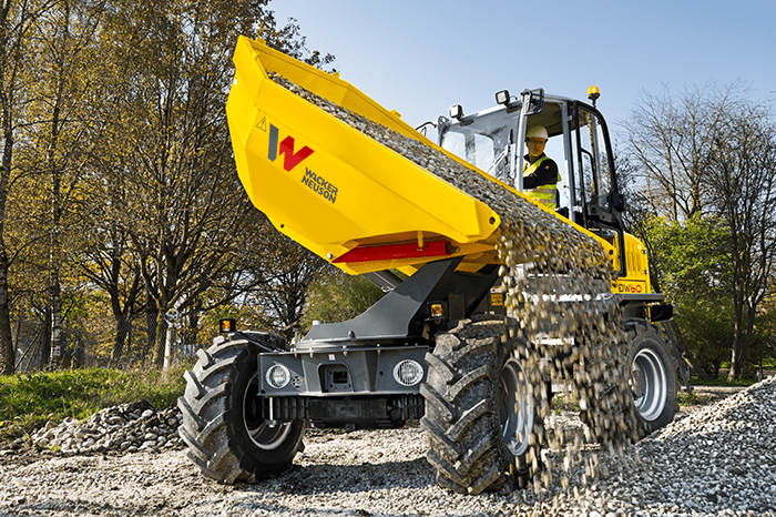 Dumper à roues avec une charge utile de 6T