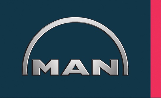 LOGO MAN FOND BLEU ET ROSE